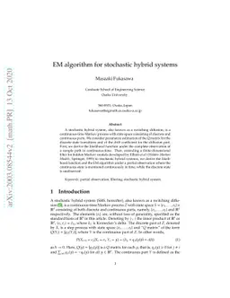 EM algorithm for stochastic hybrid systems