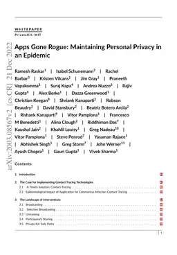 Apps Gone Rogue: Maintaining Personal Privacy in an Epidemic