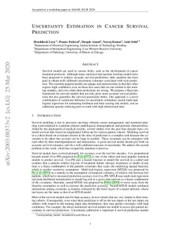 Uncertainty Estimation in Cancer Survival Prediction