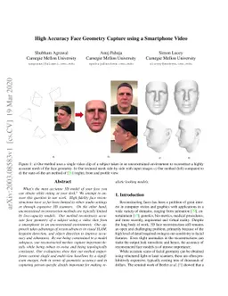 High Accuracy Face Geometry Capture using a Smartphone Video
