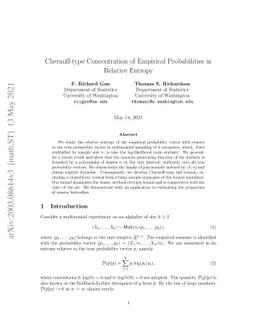 Chernoff-type Concentration of Empirical Probabilities in Relative
  Entropy