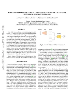 RADIOGAN: Deep Convolutional Conditional Generative adversarial Network
  To Generate PET Images