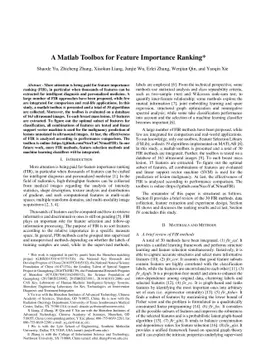 A Matlab Toolbox for Feature Importance Ranking