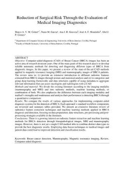 Reduction of Surgical Risk Through the Evaluation of Medical Imaging
  Diagnostics