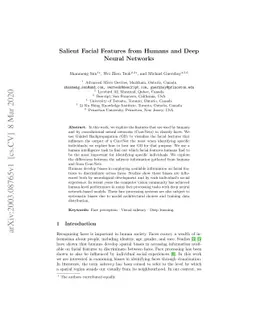 Salient Facial Features from Humans and Deep Neural Networks