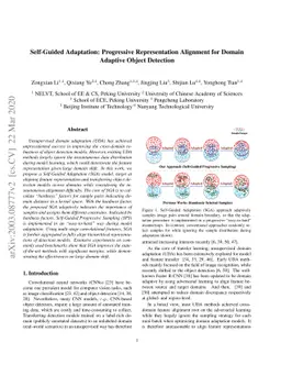 Self-Guided Adaptation: Progressive Representation Alignment for Domain
  Adaptive Object Detection