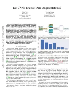 Do CNNs Encode Data Augmentations?