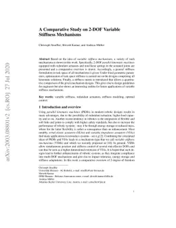 A Comparative Study on 2-DOF Variable Stiffness Mechanisms