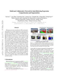 Multi-task Collaborative Network for Joint Referring Expression
  Comprehension and Segmentation