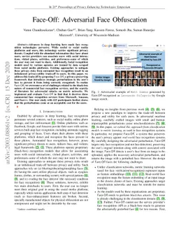 Face-Off: Adversarial Face Obfuscation