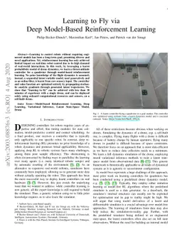 Learning to Fly via Deep Model-Based Reinforcement Learning