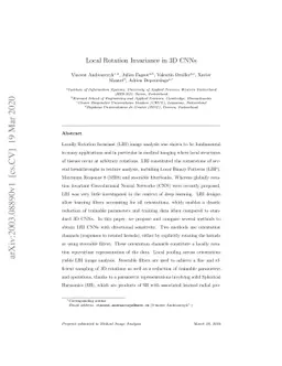 Local Rotation Invariance in 3D CNNs