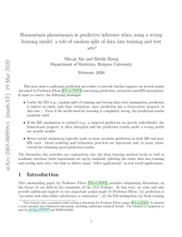 Homeostasis phenomenon in predictive inference when using a wrong
  learning model: a tale of random split of data into training and test sets