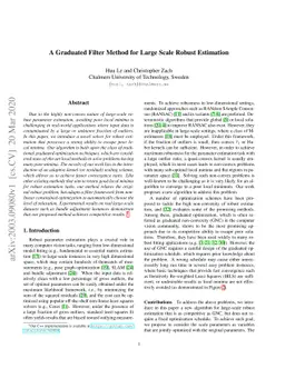 A Graduated Filter Method for Large Scale Robust Estimation