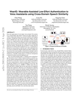 WearID: Wearable-Assisted Low-Effort Authentication to Voice Assistants
  using Cross-Domain Speech Similarity