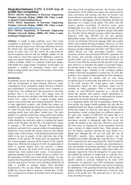 Dual-discriminator GAN: A GAN way of profile face recognition