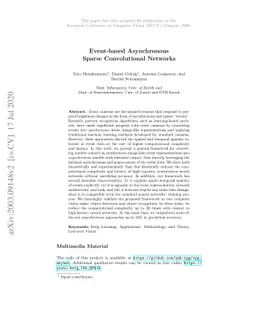 Event-based Asynchronous Sparse Convolutional Networks