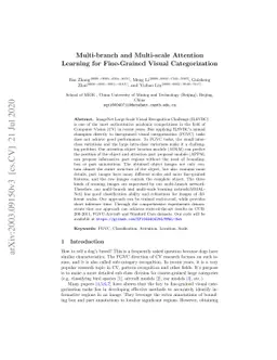 Multi-branch and Multi-scale Attention Learning for Fine-Grained Visual
  Categorization