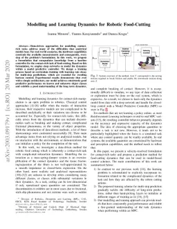 Modelling and Learning Dynamics for Robotic Food-Cutting