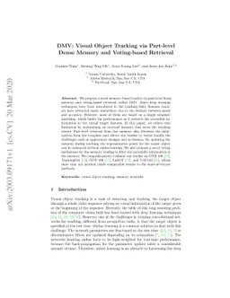 DMV: Visual Object Tracking via Part-level Dense Memory and Voting-based
  Retrieval