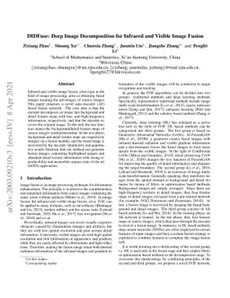 DIDFuse: Deep Image Decomposition for Infrared and Visible Image Fusion