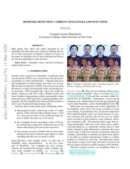 DeepFake Detection: Current Challenges and Next Steps