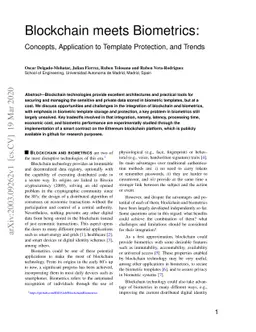 Blockchain meets Biometrics: Concepts, Application to Template
  Protection, and Trends