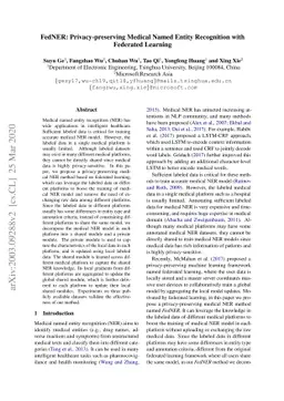 FedNER: Privacy-preserving Medical Named Entity Recognition with
  Federated Learning