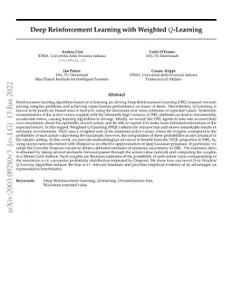 Deep Reinforcement Learning with Weighted Q-Learning