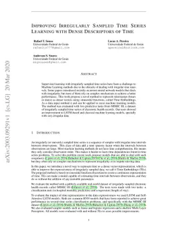 Improving Irregularly Sampled Time Series Learning with Dense
  Descriptors of Time