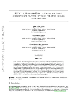 U-Det: A Modified U-Net architecture with bidirectional feature network
  for lung nodule segmentation