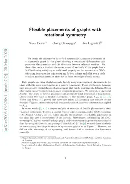 Flexible placements of graphs with rotational symmetry