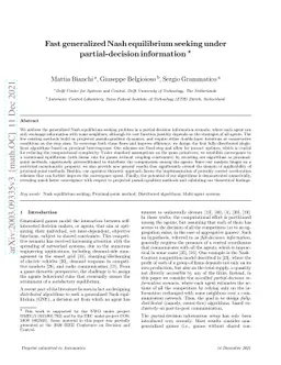 Fast generalized Nash equilibrium seeking under partial-decision
  information