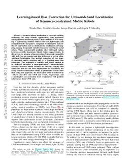 Learning-based Bias Correction for Ultra-wideband Localization of
  Resource-constrained Mobile Robots