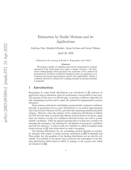 Estimations by stable motions and applications