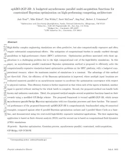aphBO-2GP-3B: A budgeted asynchronous parallel multi-acquisition
  functions for constrained Bayesian optimization on high-performing computing
  architecture
