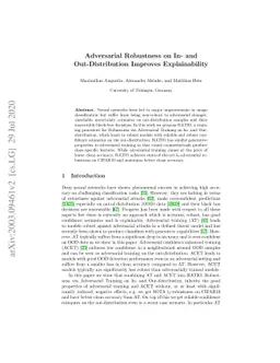 Adversarial Robustness on In- and Out-Distribution Improves
  Explainability