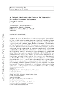 A Robotic 3D Perception System for Operating Room Environment Awareness