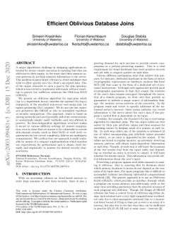 Efficient Oblivious Database Joins