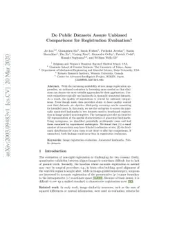 Do Public Datasets Assure Unbiased Comparisons for Registration
  Evaluation?