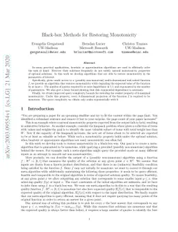 Black-box Methods for Restoring Monotonicity