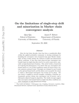 On the limitations of single-step drift and minorization in Markov chain
  convergence analysis