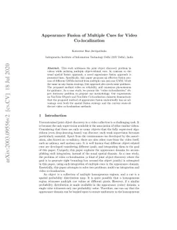 Appearance Fusion of Multiple Cues for Video Co-localization