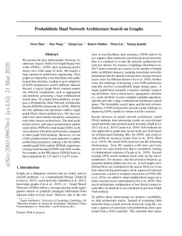 Probabilistic Dual Network Architecture Search on Graphs