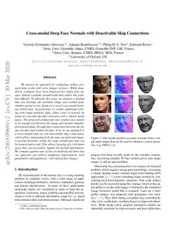 Cross-modal Deep Face Normals with Deactivable Skip Connections