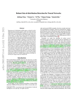 Robust Out-of-distribution Detection for Neural Networks