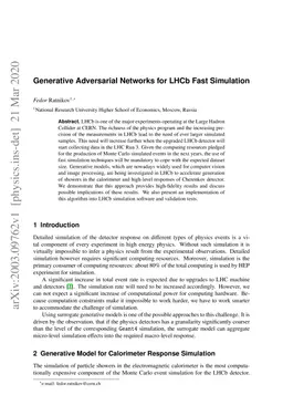 Generative Adversarial Networks for LHCb Fast Simulation