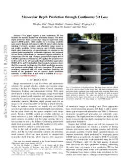Monocular Depth Prediction through Continuous 3D Loss