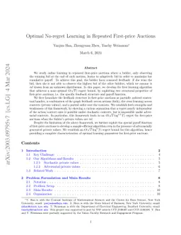 Optimal No-regret Learning in Repeated First-price Auctions