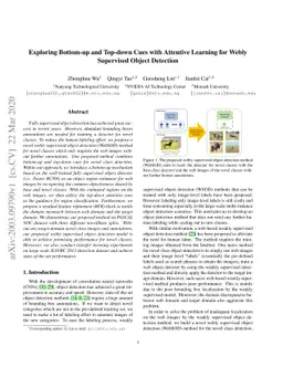 Exploring Bottom-up and Top-down Cues with Attentive Learning for Webly
  Supervised Object Detection